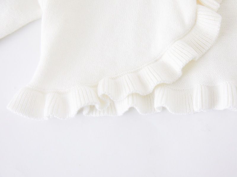 Handgehäkelte Strickjacke mit Blumenmuster für Babys und Kinder, weicher Strickpullover mit Rundhalsausschnitt, eleganter Prinzessinnen-Stil, Rot/Grau/Apricot – 90 cm bis 140 cm_voghion.com