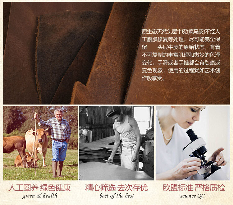 Crazy Horse Leather Men's Wallet Vertical Short Wallet Top Layer Cattle Leather Simple Genuine Leather Wallet_voghion.com