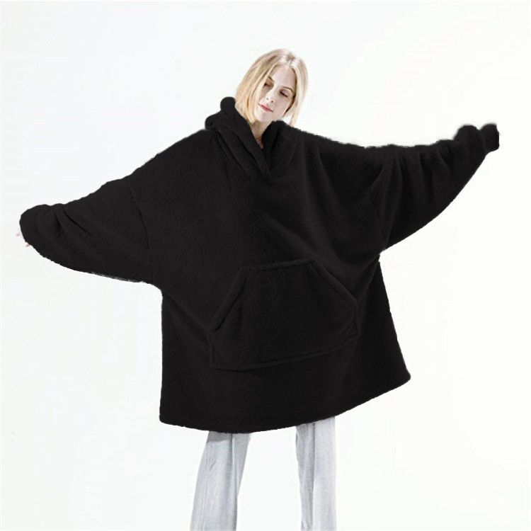 Loose Double Sided Fleece Blanket Couple Style Parent Child Wear Home Clothes_voghion.com