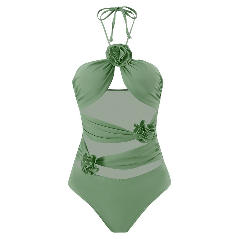 Beach vacation gauze skirt sunscreen multi-color one-piece suit_voghion.com