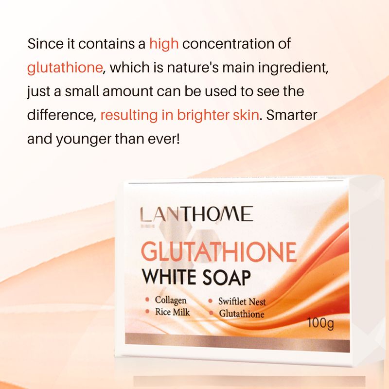 Jabón facial de glutatión para aclarar la piel, limpieza profunda, jabones hidratantes hechos a mano con glutatión para el cuidado del cuerpo_voghion.com