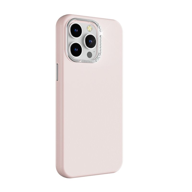 Geeignet für Epple 16 Handy-Lederhülle, einfarbige, einfache Mädchenhülle 15promax, diamantbesetzte magnetische Leder-Handyhülle_voghion.com