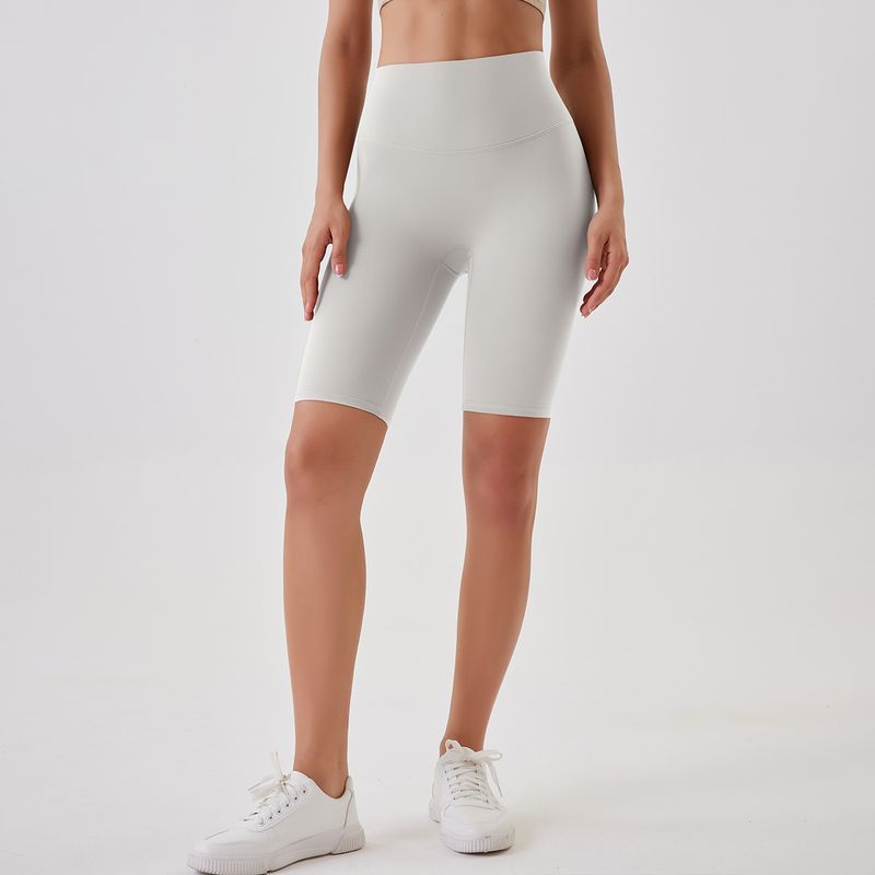 Women's Clothing double-sided brushed yoga shorts without embarrassing lines, buttocks lifting and abdominal control sports running fitness pants_voghion.com