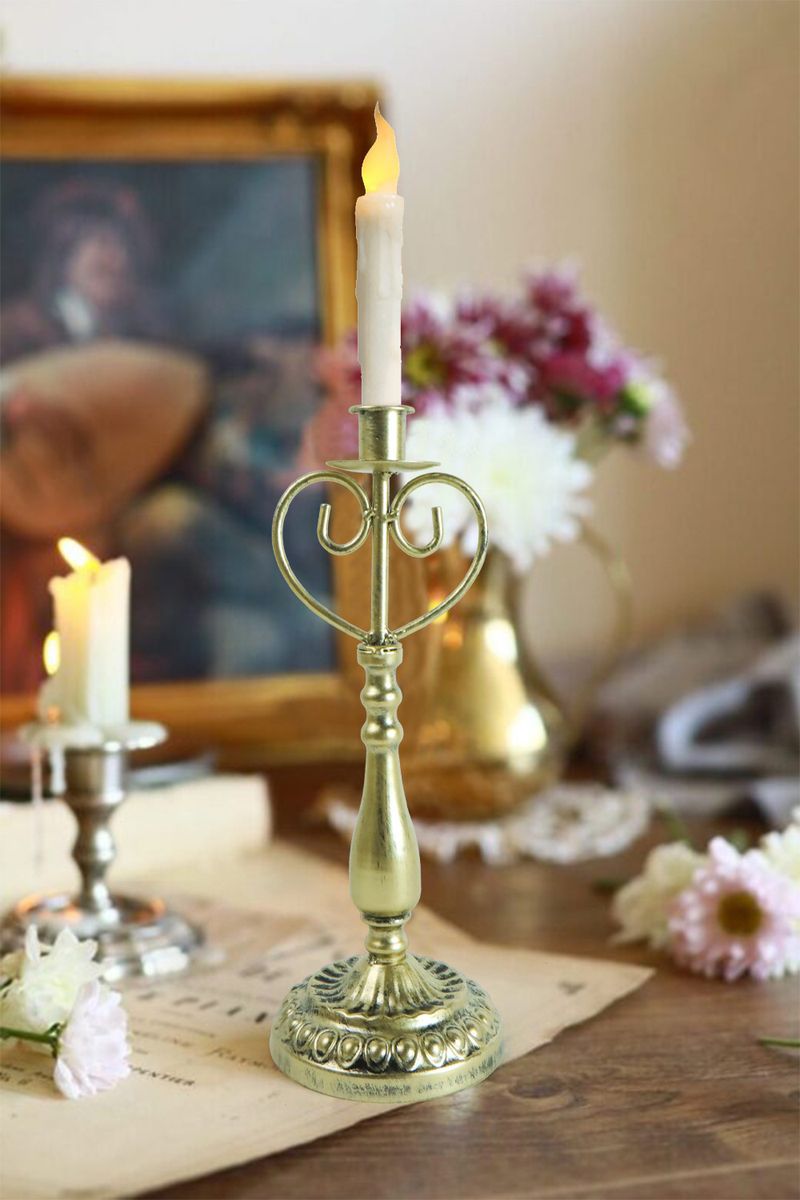 Vintage Copper Candle Holder Set, Handcrafted Metal Candlestick For Dining Table, Wedding Decor & Rustic Home Centerpiece (Single/3-Branch Options)_voghion.com