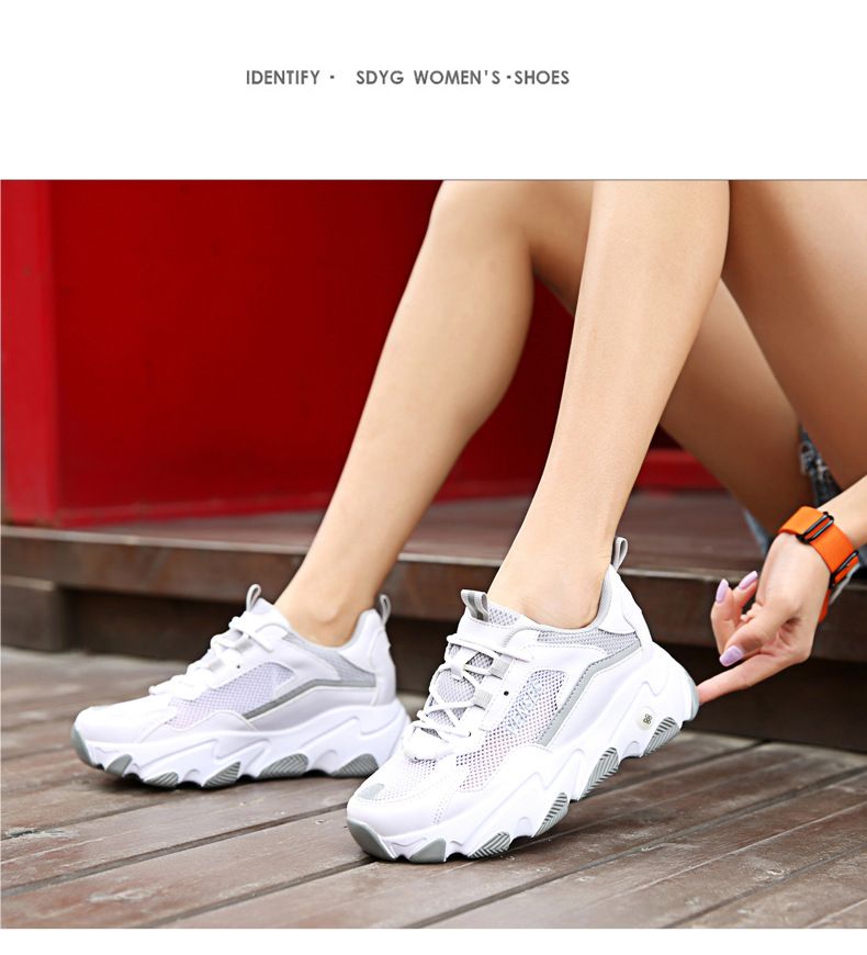 Chaussures décontractées à semelle épaisse pour femmes Instagram printemps/été 2024, nouvelle édition coréenne creuse et surélevée pour papa_voghion.com