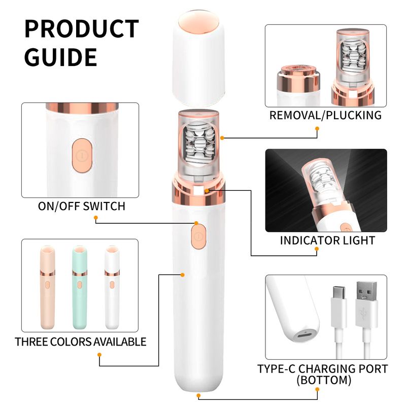 Multifunktionales Pflegegerät für Männer: Elektrischer Doppelkopfrasierer & Haarentfernungsgerät für Frauen_voghion.com