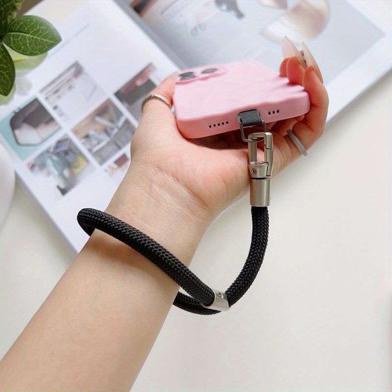 Hochwertiges, verstellbares Handy-Lanyard, kurzes Armband, Outdoor-Reisen, Shopping-Party, vielseitiges, tragbares Seil, starker Fallschutz_voghion.com