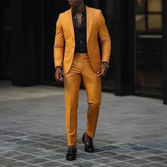 Men's Clothing Men's Suits Men's Business Casual Two Piece Suits Groom Groomsmen Suits Wedding Banquet Suits Men_voghion.com