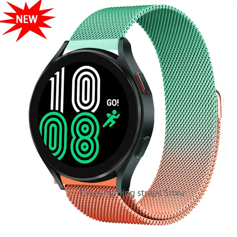 Cinturino Milanese Loop da 22 mm e 20 mm per Samsung Galaxy Watch 7, 6, 5, 4, 44 mm e 40 mm, cinturino magnetico Huawei Classic Active 2._voghion.com