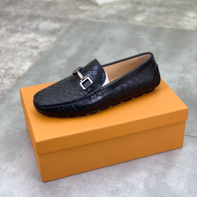 New Lazy Men's Genuine Leather Summer British Style Slip-On Loafers Cowhide Casual Driving Shoes_voghion.com