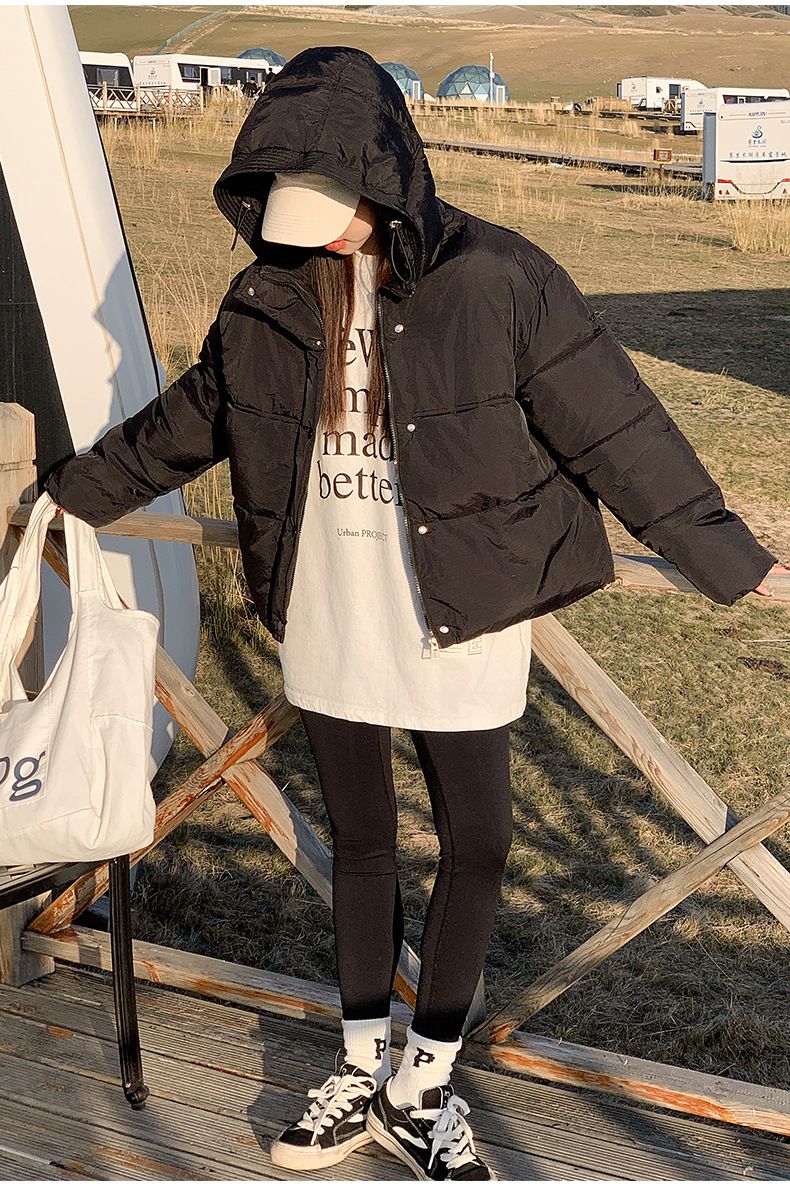 Cappotto corto da donna, corto e spesso, alla moda_voghion.com