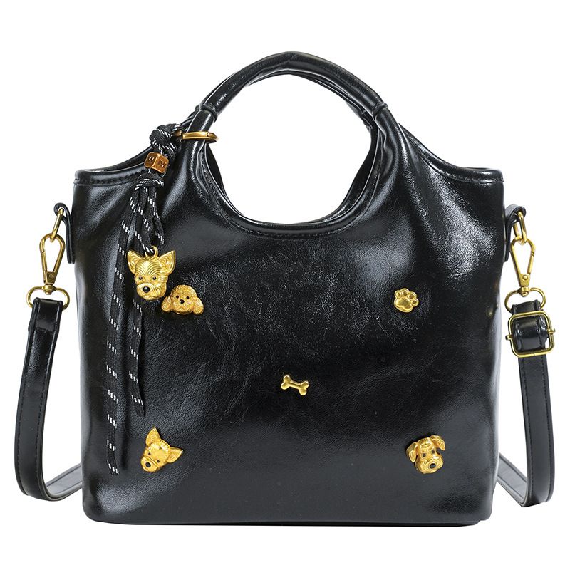Spring And Summer New Simple Fashion High-end Handbag Puppy Basket Women's Tote Large Capacity Shoulder Bag_voghion.com