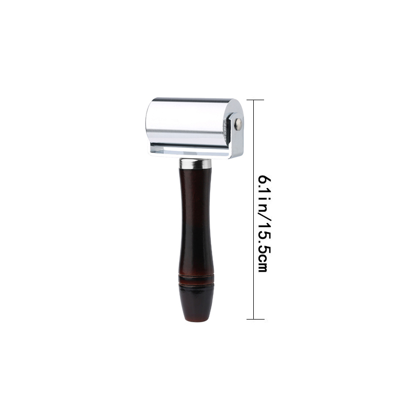1 pçs 6cm rolo empurrador original punho de madeira rolo ferramenta de friso de couro ferramenta de friso de couro rolo de ferro_voghion.com
