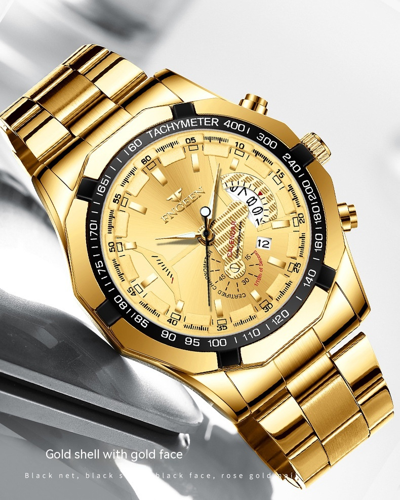 2023. gada jauns, karsti pārdots Fenzun rokas pulkstenis, ūdensizturīgs daudzfunkcionāls pulkstenis, liels ciparnīcas pulkstenis, liels jauns kalendāra kvarca vīriešu pulkstenis_voghion.com