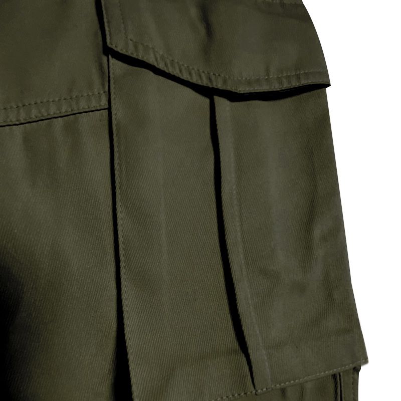 2025 Spring New American Style Loose Men's Casual Cargo Drawstring Multi-Pocket Straight Long Pants_voghion.com