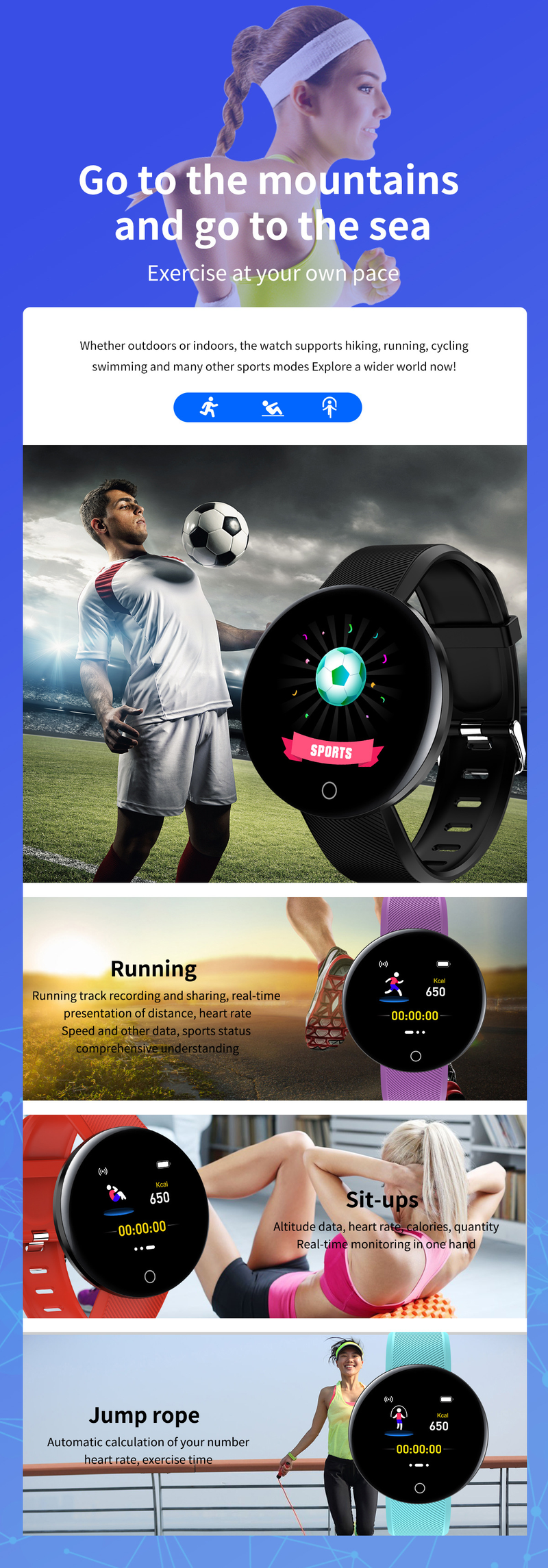 D18s Smartwatch Colore 1.44 Schermo Rotondo Frequenza Cardiaca, Pressione Sanguigna, Monitoraggio del Sonno, Movimento del Passo D18 Braccialetto Intelligente_voghion.com