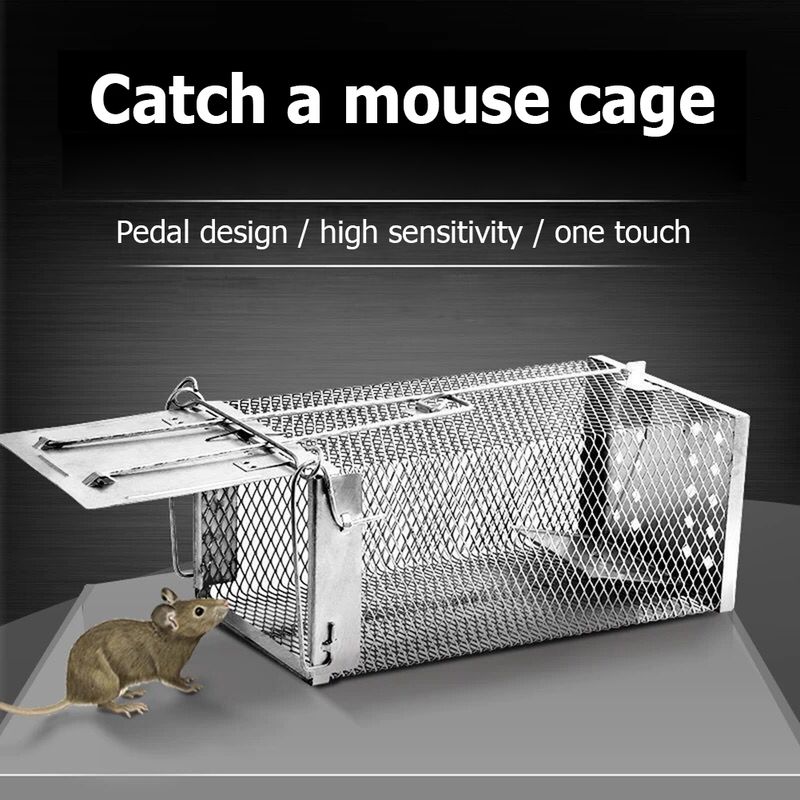 Reusable Mouse Trap Cage Metal Mice Rodent Rats Catcher Pest Control Products Garden Outdoor Household Gadgets_voghion.com