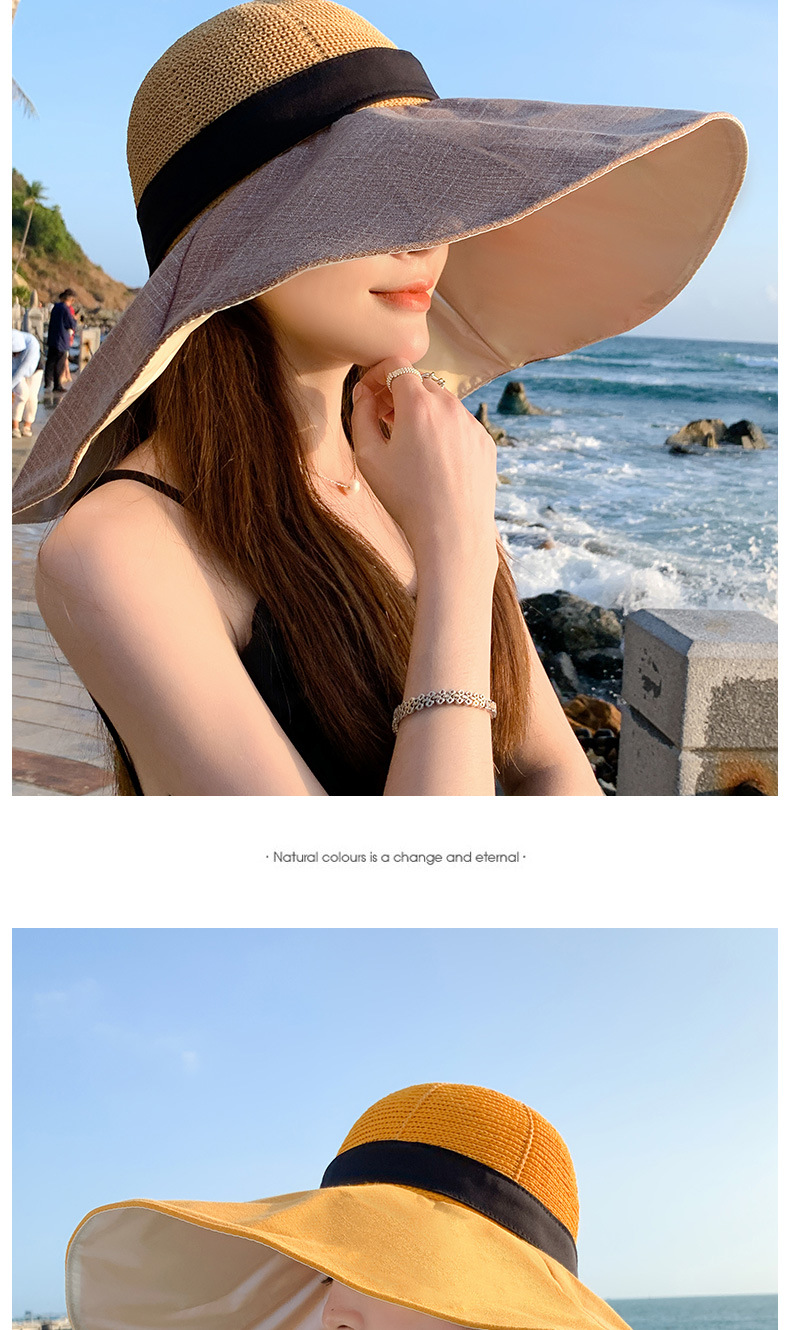 Cappello parasole da dea, cappello estivo con protezione solare per esterni, cappello da pescatore con tesa larga resistente ai raggi UV, cappello da sole da spiaggia_voghion.com
