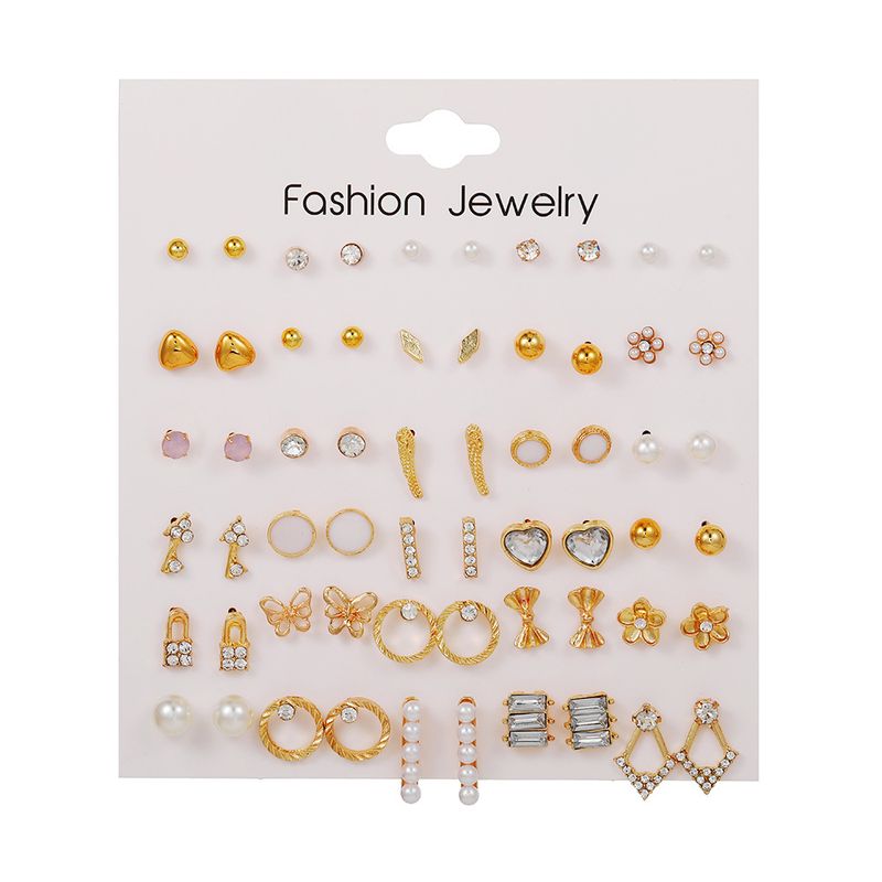 30 Pairs Of Korean-style Earrings, Simple And Versatile, Small And Exquisite, Designed For Ear Jewelry_voghion.com