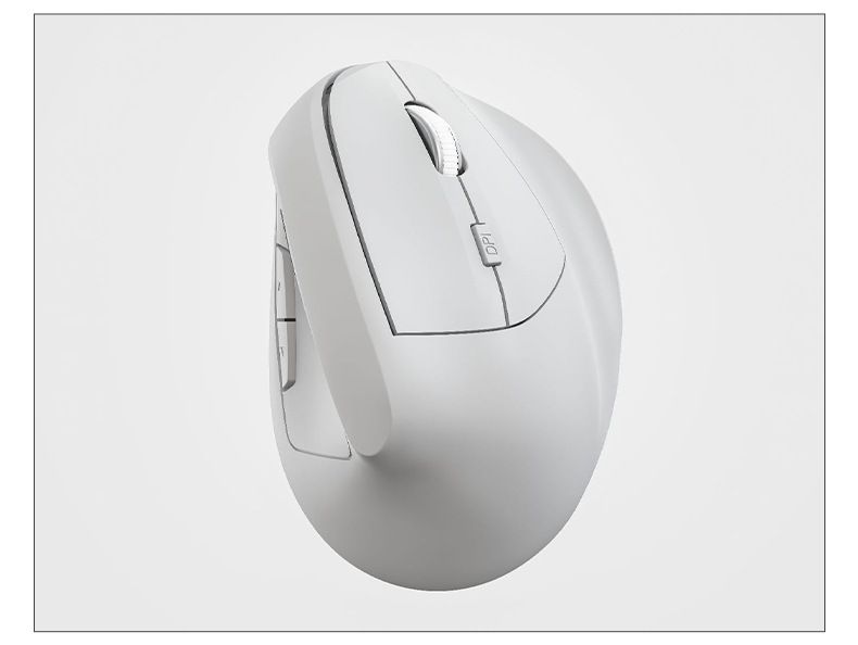 Ergonomiczna bezprzewodowa mysz pionowa z cichym kliknięciem, Bluetooth i podwójnym trybem 2.4G, regulowana rozdzielczość 1600 DPI, wygodny uchwyt do biura i laptopa_voghion.com
