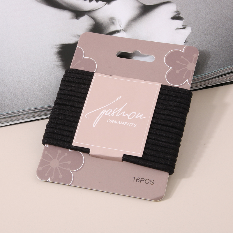 New 16-piece set of high-elastic 5.5CM diameter rubber bands Practical and versatile women's hair tie_voghion.com