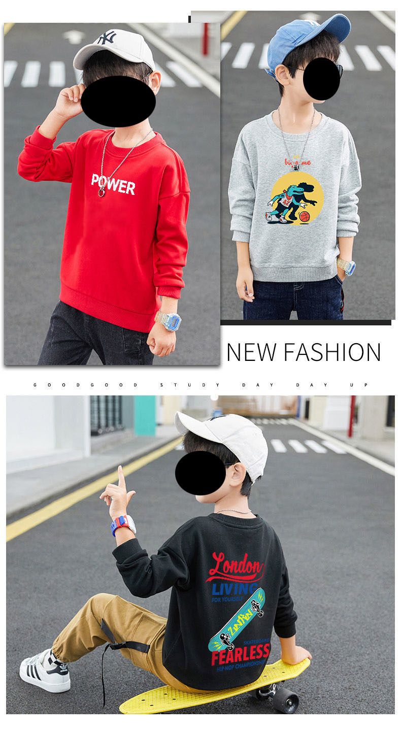 Boys Spring And Autumn Handsome Sweatshirt Jeans Suit Children's New Boys Outer Wear Casual Versatile Two Piece Suit_voghion.com