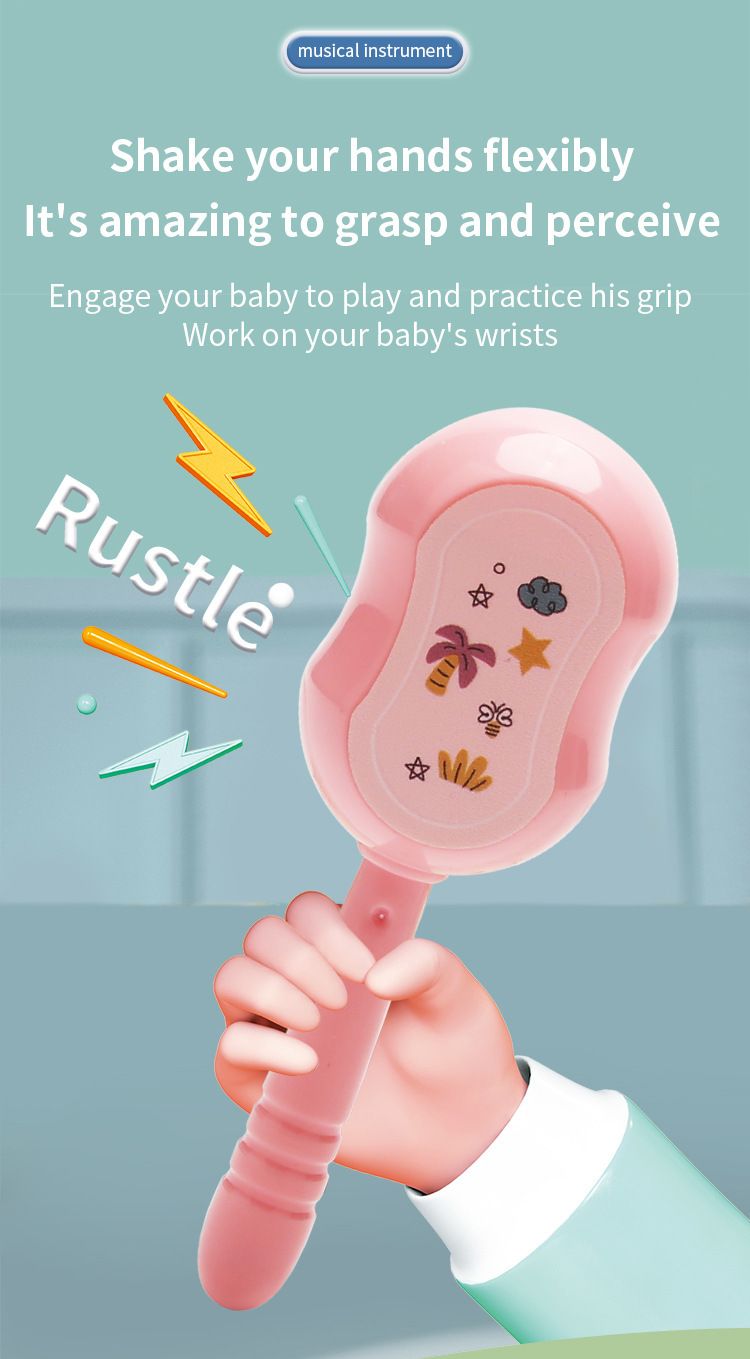 Nytt trommepuslespill for barn, tidlig utdanning, dobbeltsidig slagverkstromme, 1-3 år gammel babygutt og jente, musikkinstrument, musikkleketøy_voghion.com