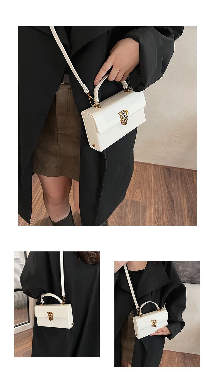 Borsa a tracolla piccola quadrata con lucchetto, nuova moda 2025, di alta qualità, per donne, di marca Nicchia._voghion.com