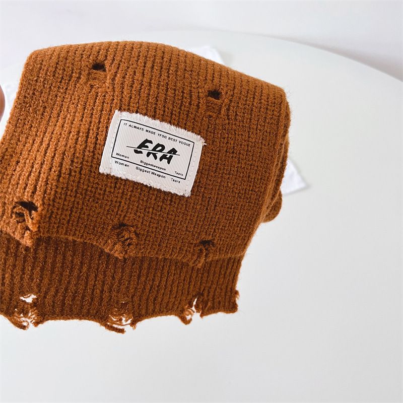 Sciarpa per bambini autunno inverno buchi Instagram caldo collo per bambini e bambine_voghion.com